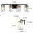 Froney 4-Light Dimmable Black Bathroom Vanity Light