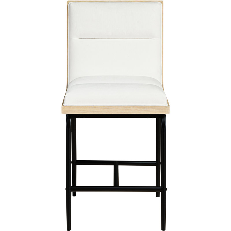 Viceroy Fabric Upholstered Counter Stool, Cream Polyester Fabric