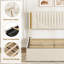 Base de lit grand avec rangement et tête de lit tapissier réglable, lit plateforme capitonné à 4 tiroirs, lattes en bois, sans sommier, blanc-130111583