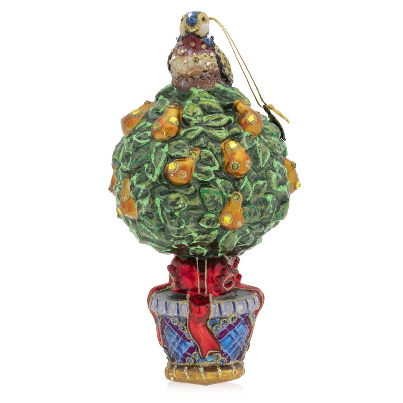 7'' Handmade Glass Animals Holiday Shaped Ornament