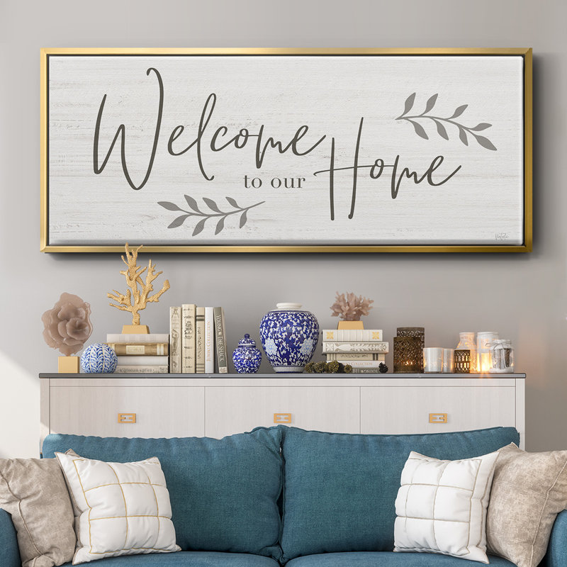 Welcome To Our Home - Toile encadrée, H 20 po x l 50 po