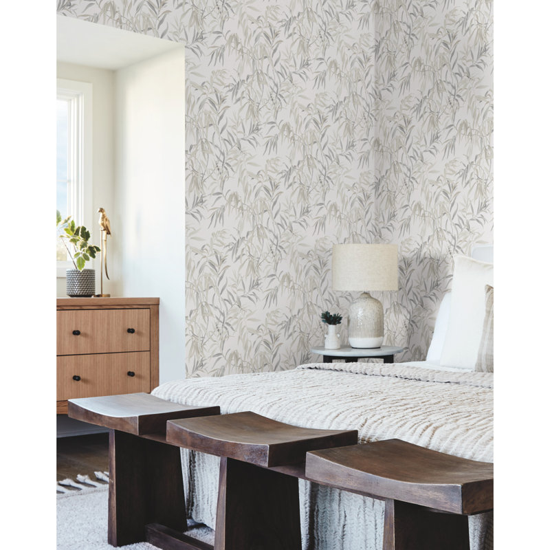 Papier peint floral Aike, Neutre
