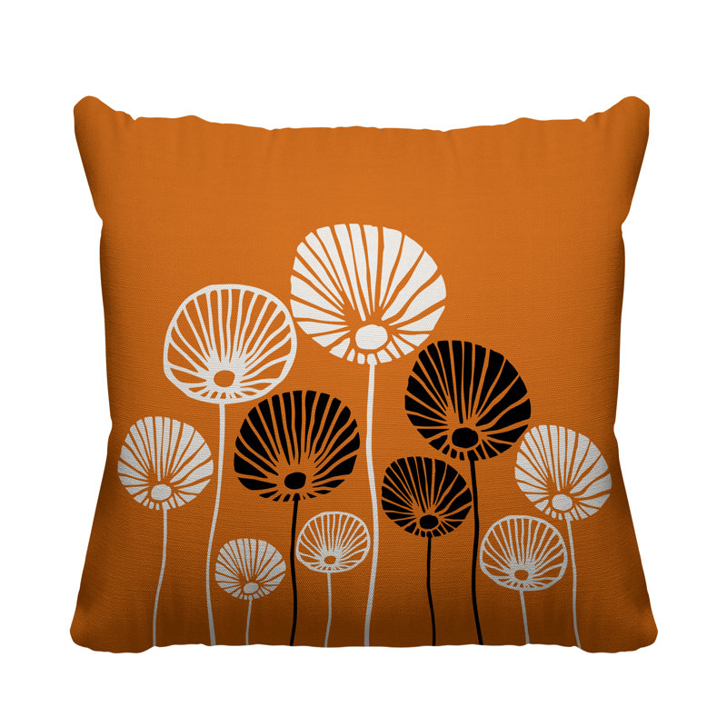 Coussin décoratif intérieur / extérieur Huber, L 19 po x H 19 po, Orange