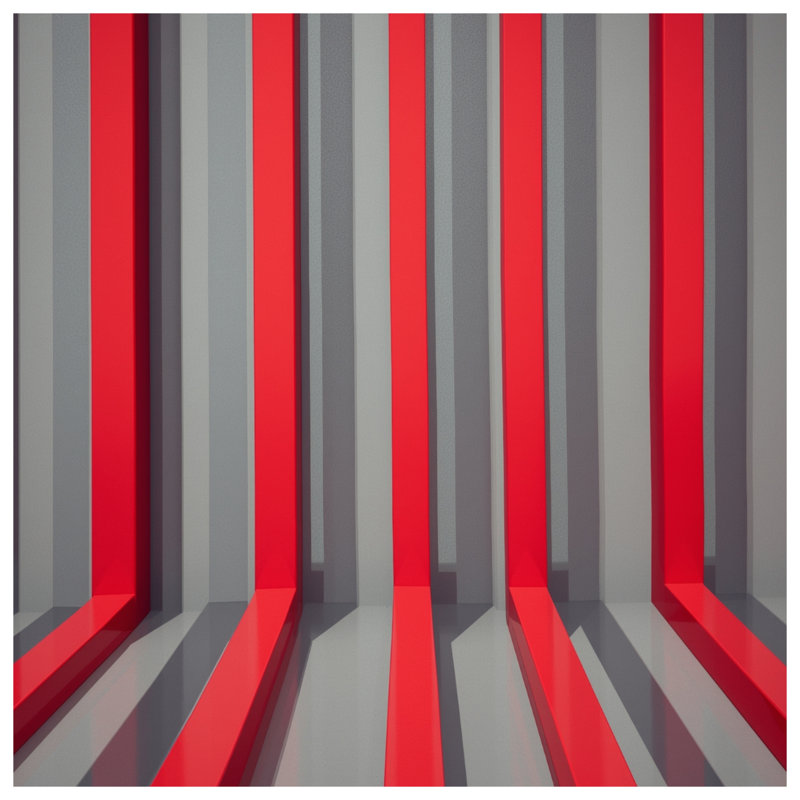 Tapis de bain rouge et gris à rayures verticales, 34in W x 21in L