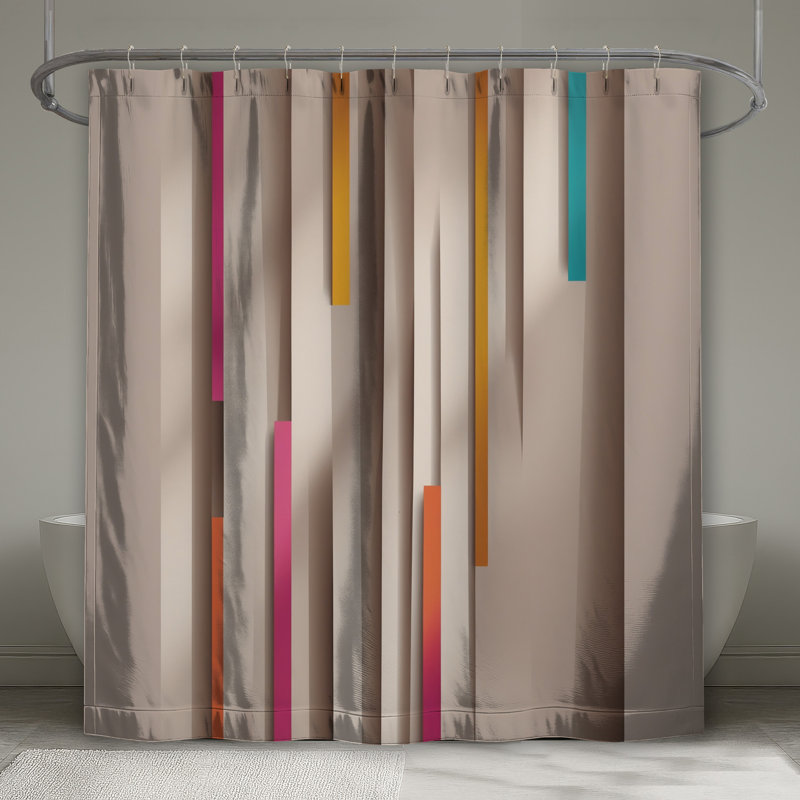 Rideaux de douche à rayures verticales, L 70 po x H 93 po