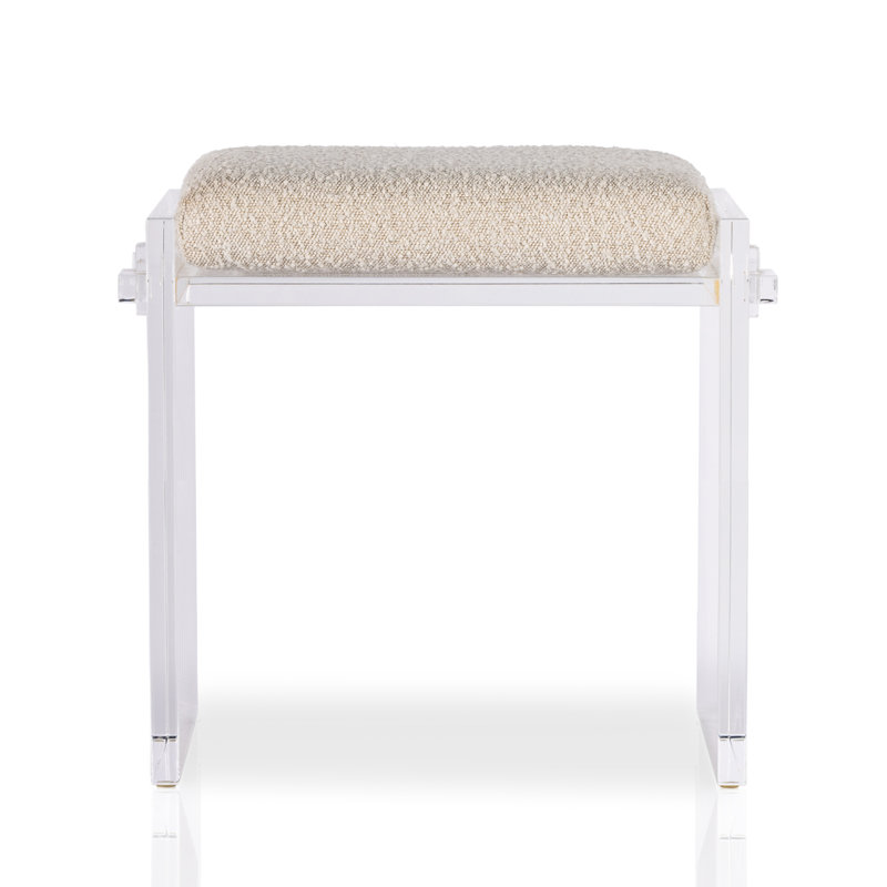 Gerrard Upholstered Accent Stool, Knoll Beige