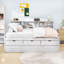 Lit de jour double avec tablettes, trois tiroirs et lit gigogne simple-1070995831