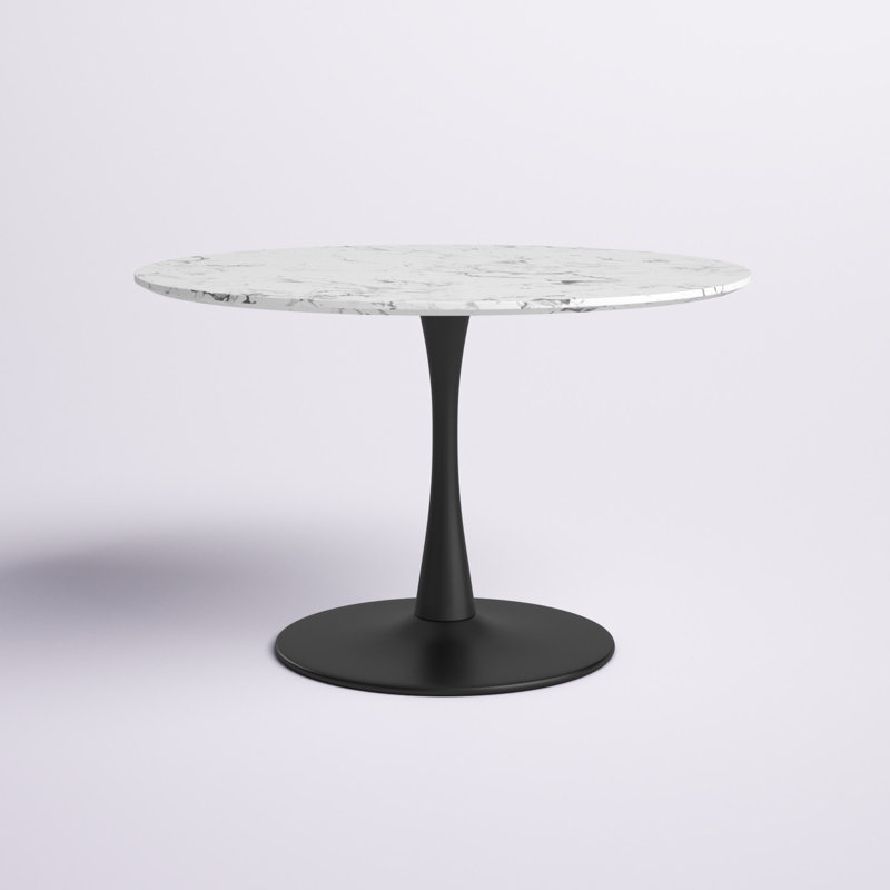 Table de salle à manger Benedix, Noir, L 47,25 po x l 47,25 po