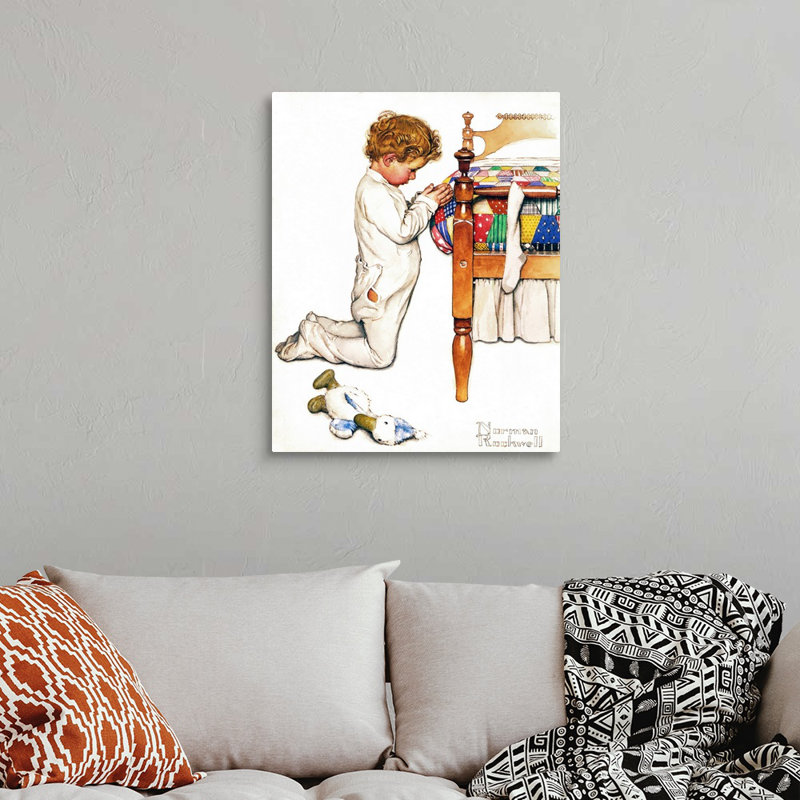 «A Christmas Prayer», art mural sur toile, H 30 po x l 24 po x P 1,25 po, Toile tendue