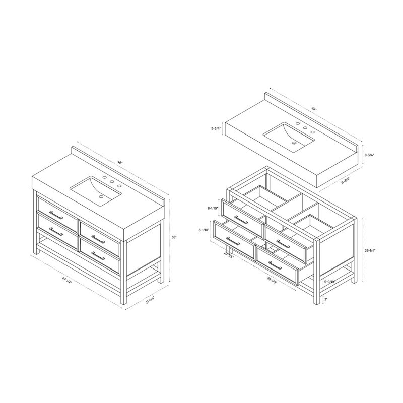 Rowan Vanity, 48" W