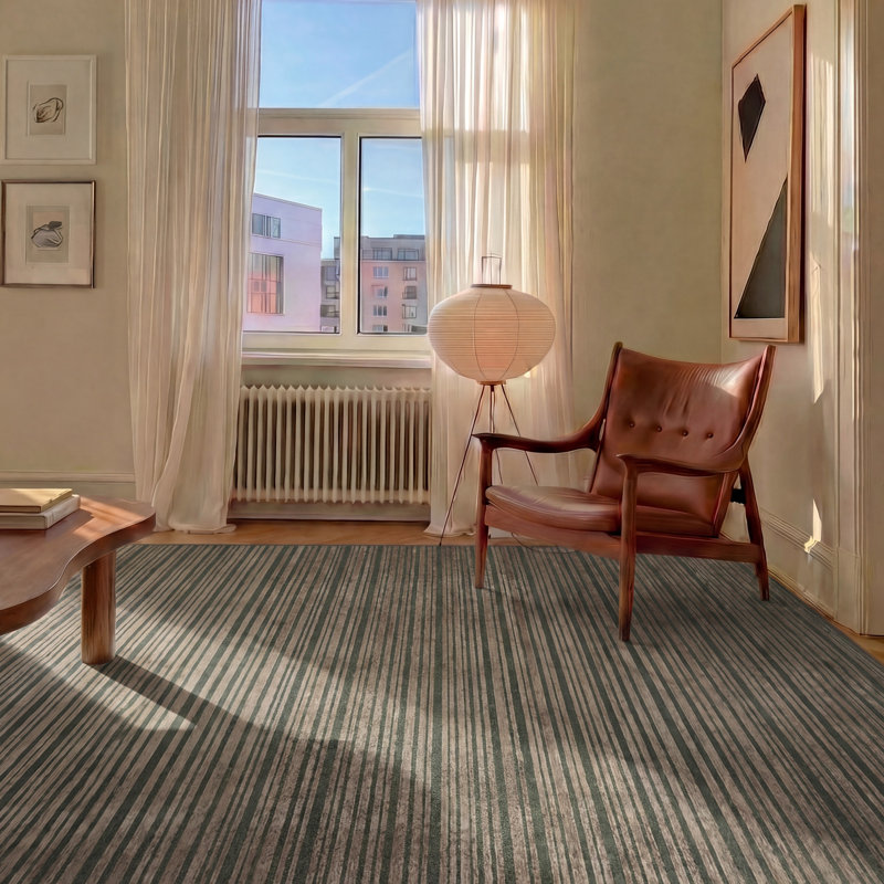 Roche Slim Washable Rug, Forest, 6'7" x 9'2"