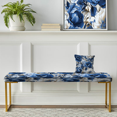 Banc rembourré or