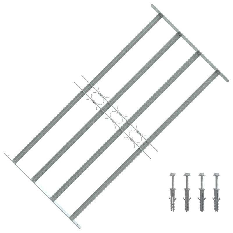 Grille de sécurité réglable pour fenêtres, 4 barres transversales de 27,6 po à 41,3 po