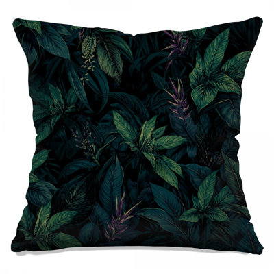 Lush Tropical Foliage Double Sided Throw Pillows