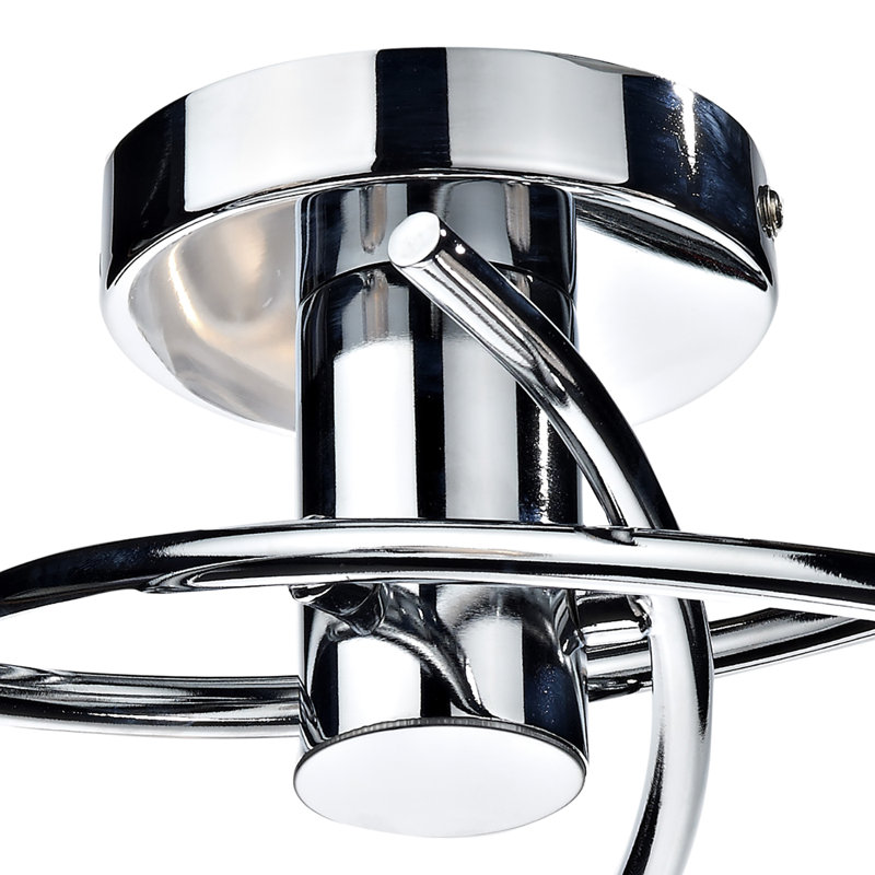 Mcdermott Semi Flush Mount, Polished Chrome
