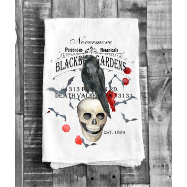 Dead Skull Black Kitchen Dish Cloths for Washing Dishes Reusable Cleaning Cloth