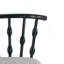 Tabouret de bar d'intérieur en bois, finition noire avec revêtement gris, ensemble de 2-462383113