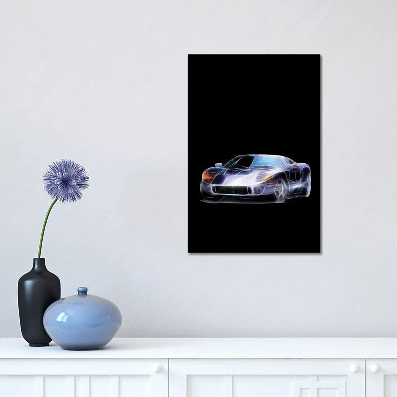 Neon Sport Car by Tatiana Amrein - Wrapped Canvas Print, 45.72cm H x 30.48cm W x 1.905cm D