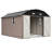 10X12 FT Metal Outdoor Storage Shed, Heavy Duty Rust-Resistant Steel Tool Shed With Floor Frame Kit-121162574