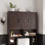 Armoire de rangement au-dessus de la toilette avec 3 portes de grange-1004907878
