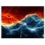 Fire and Ice Fractal Lightning - reproduction d'art sur toile encadrée-921062240-921062261