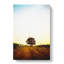 Lone Tree At Dusk Abstract Art - Wrapped Canvas-55309403