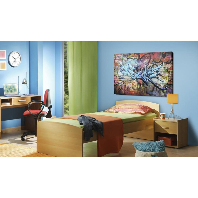 Tomio - Graffiti sur toile 5 pièces, H 16 po x l 24 po x P 0,7 po