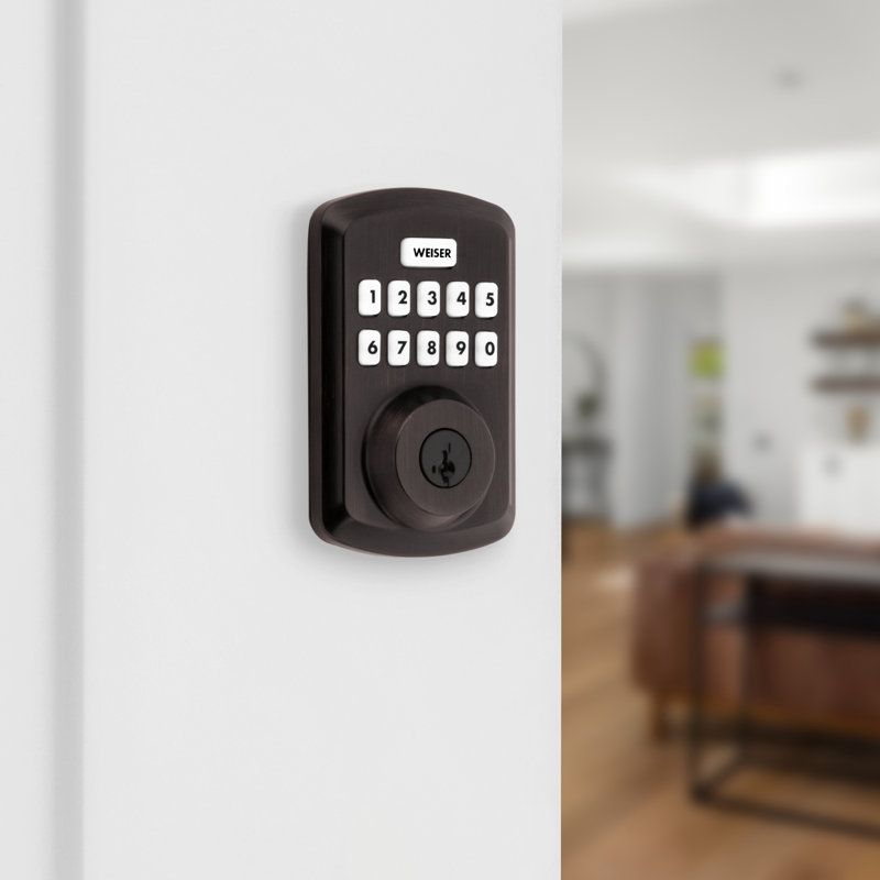 Powerbolt 3 Keyless Entry Door Lock Electronic Deadbolt, Venetian Bronze
