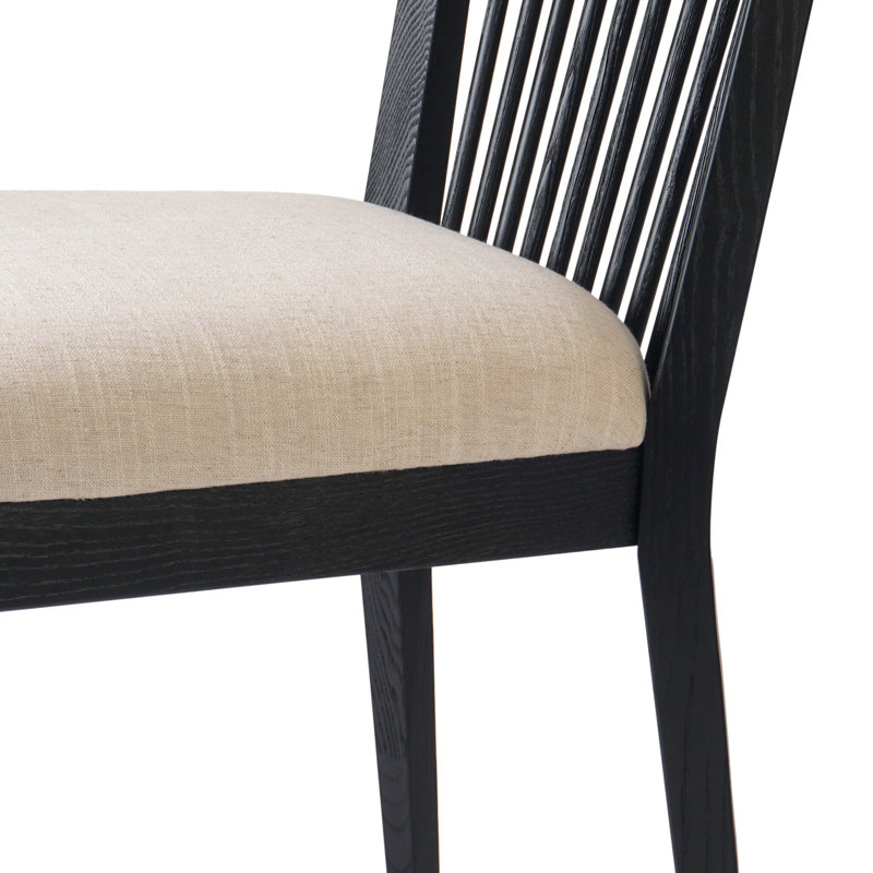 Tullio Upholstered Dining Chair, Black Ash