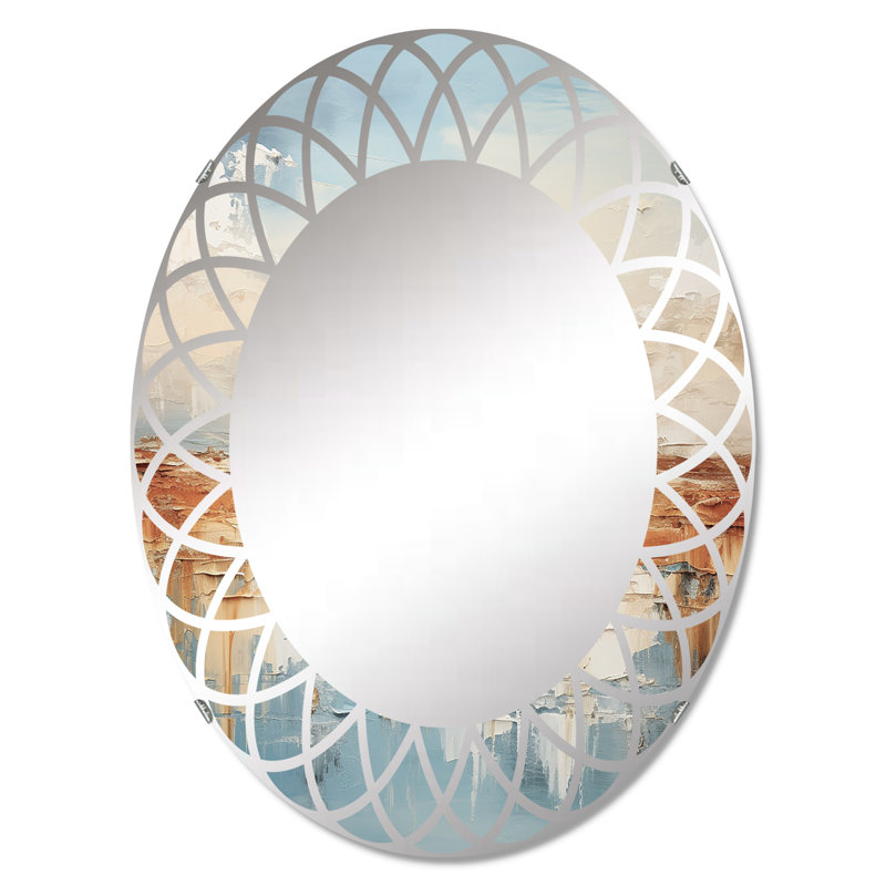 Isleford - Miroir mural moderne ovale, 36 po x 24 po