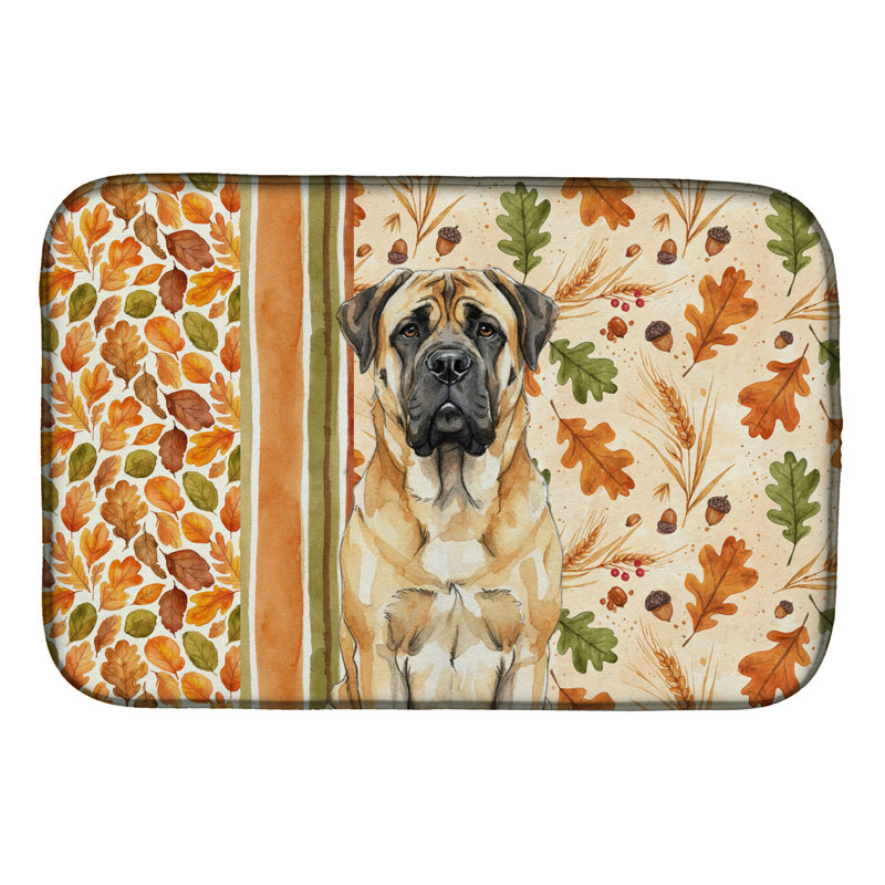 Fawn Mastiff Heirloom Fall Dish Drying Mat