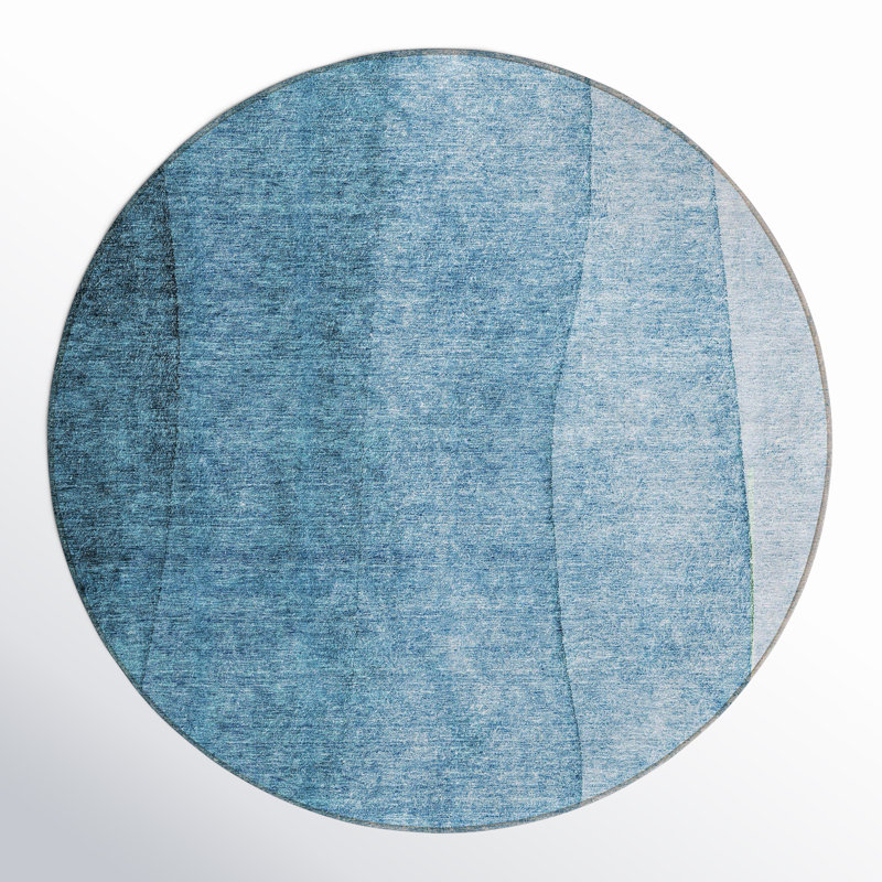 Tapis intérieur / extérieur Kaylani avec envers antidérapant, Rond 8 pi