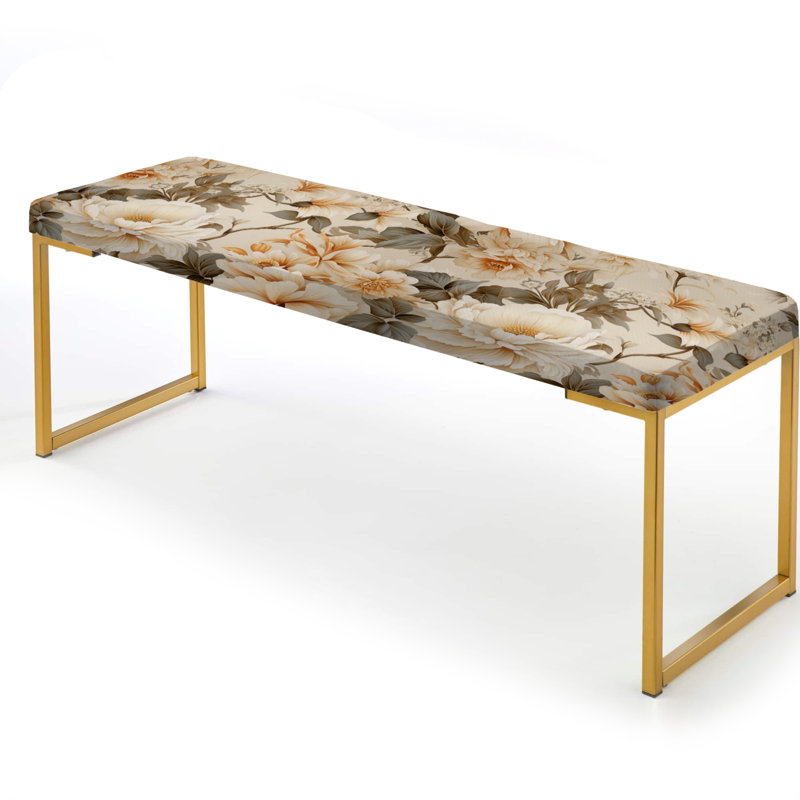 Banc rembourré Plants Vintage Florals VI