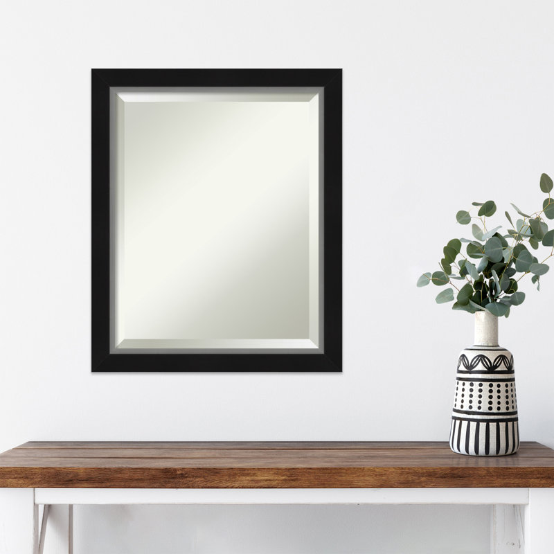 Miroir d'appoint mural Elsass, 23 po x 19 po, Noir
