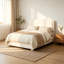 Modern Low Profile Full Size Platform Bed Frame, With Adjustable Height Square Headboard, No Box Spring Needed, White-451865822