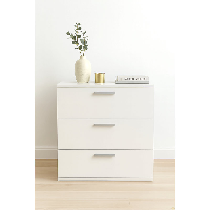 Commode modulaire à trois tiroirs, Blanc