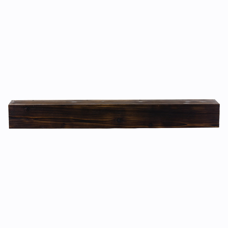 Tablette de manteau de cheminée patinée, 48 po, Amande brûlée, 6.25"