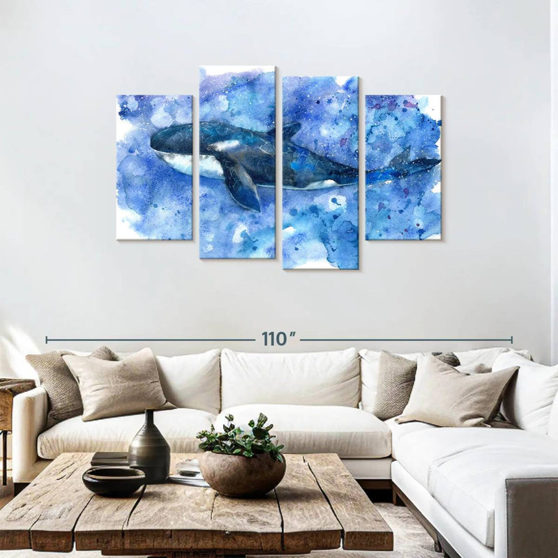Blue Killer Whale, 48" H x 75" W
