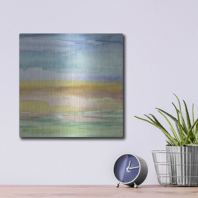  «Morning Earth 2» par Alicia Longley, art mural en métal, 12 po x 12 po, H 12 po x l 12 po