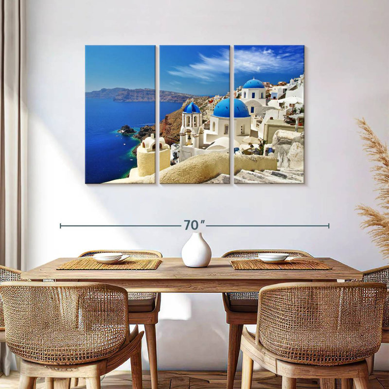 Kavia Santorini Cliffside Caldera, H 36 po x l 57 po