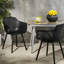 Chaises d'extérieur en polypropylène noir Akintunde pour une salle à manger confortable - Weather