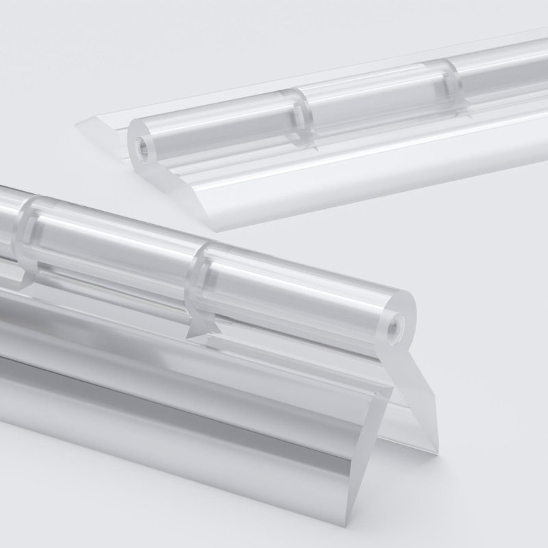 5x Clear Acrylic Piano Hinges 100 mm x 45 mm, Continuous Plastic Hinges