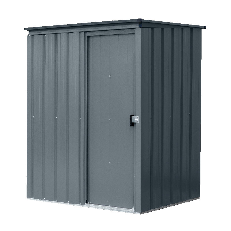 Essential 5X3 Steel Shed Charcoal, Gray
