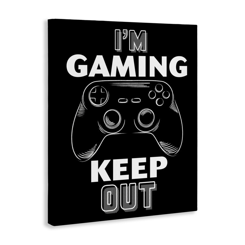 «I'm Gaming Keep Out Canvas», conception par Marcus Prime, H 30 po x l 24 po