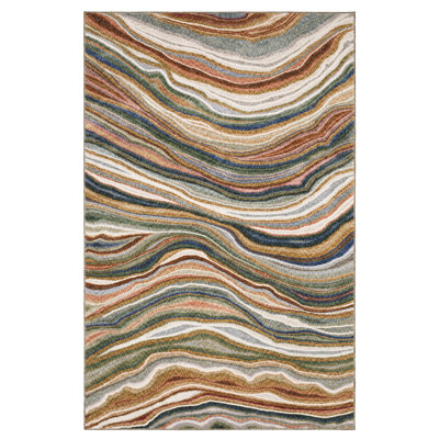Holub Abstract Waves Multi-colored Area Rug