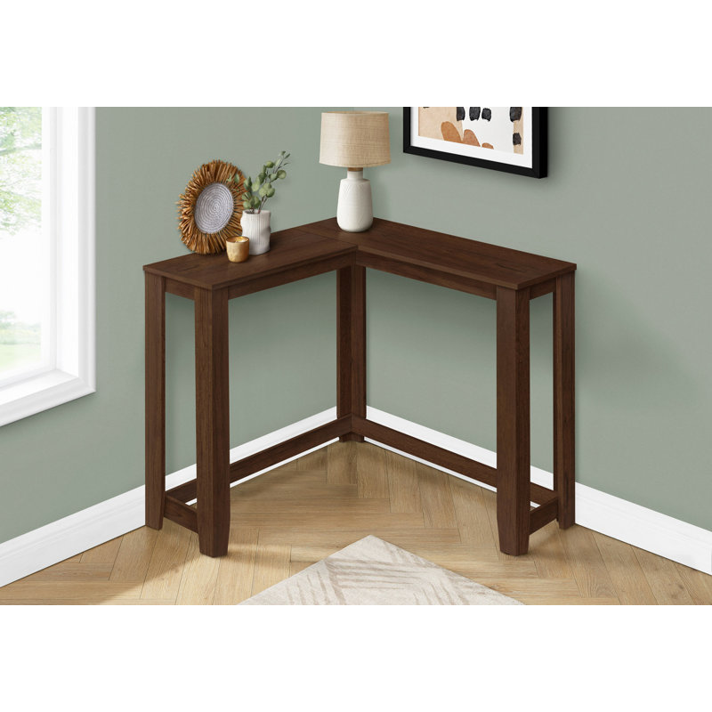 Table d'appoint, console, vestibule, étroit, d'angle, salon, chambre à coucher, stratifié brun, contemporain, moderne, Grey
