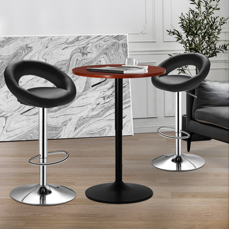 Ensemble de salle à manger Farbod, Noir, Rouge, L 23,5 po x l 23,5 po