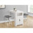 Modern Rectangular Counter Height Dining Table with Built-In Storage, Clean White MDF, 48 Wide, Seats 4