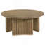 Table basse ronde délavée brun clair