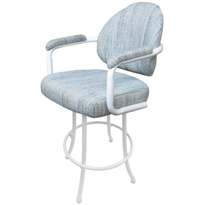 Cendejas Swivel Upholstered Counter Stool with Metal Frame